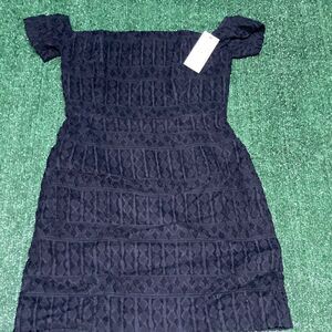 Vineyard Vines Navy Lace Mini Dress